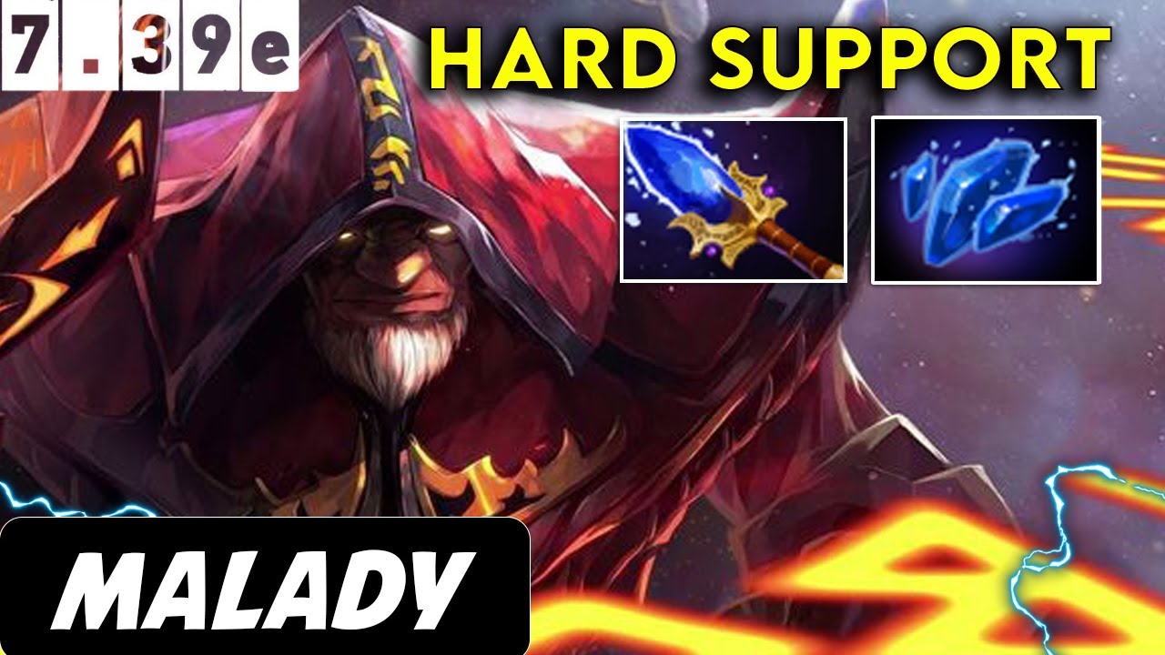 Malady Warlock Hard Support - Dota 2 Patch 7.39e Pro Gameplay