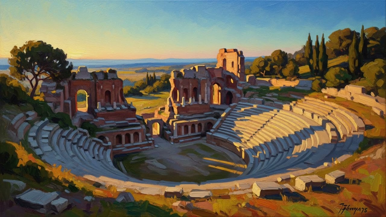Heavy Gesso Sunlight: Breathtaking 8K ART TV Landscape for Digital Gallery