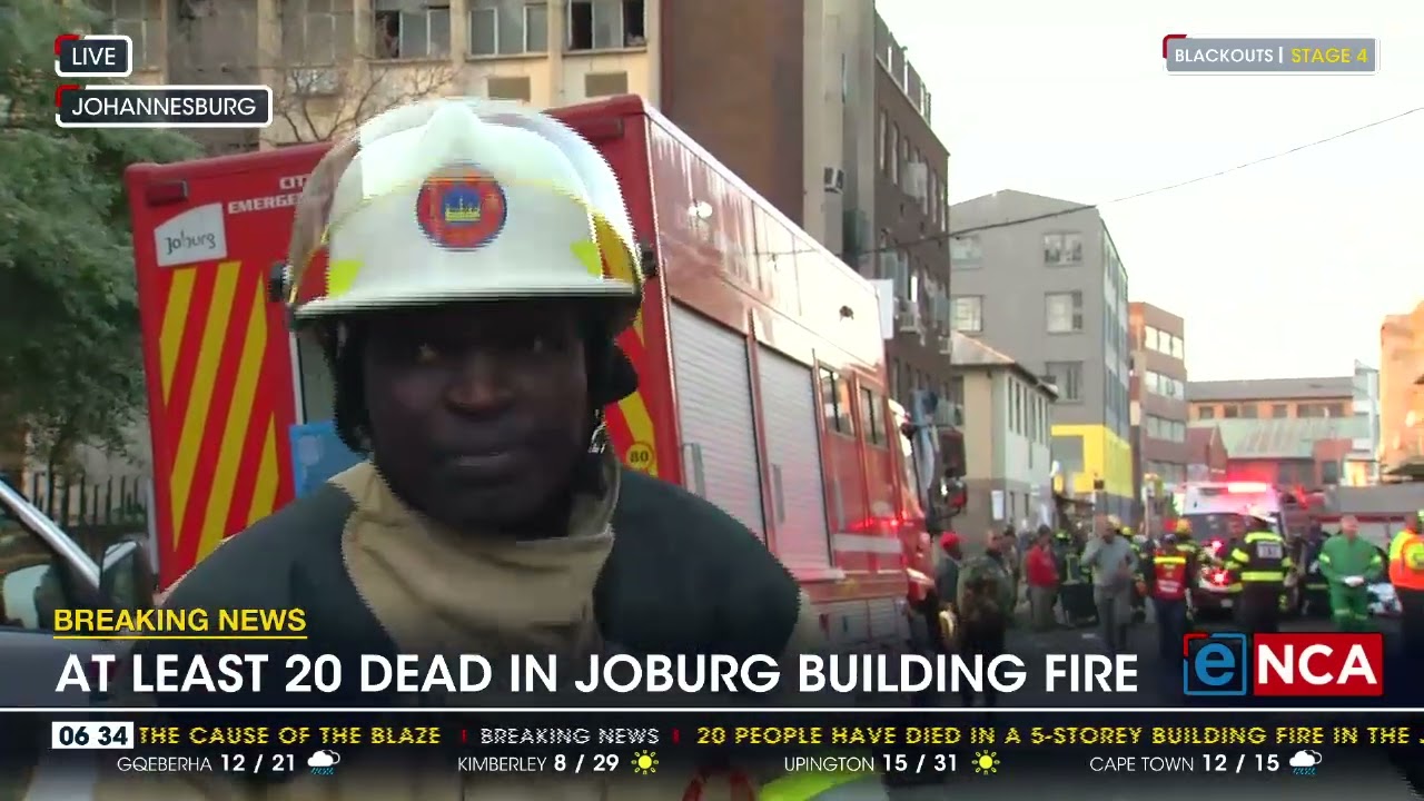 At least 20 die in JHB building fire