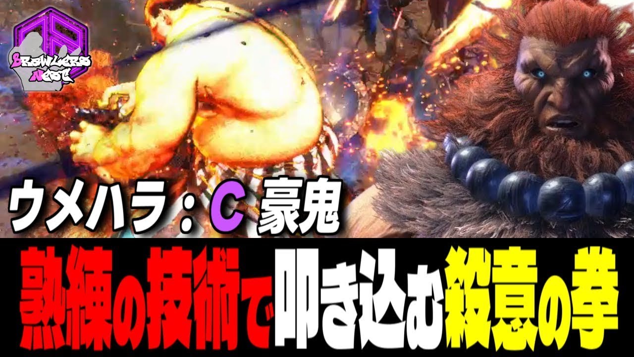 【ウメハラ】熟練の技術で叩き込む殺意の剛拳 ｜ウメハラ (豪鬼) vs ダルシム , ブランカ , E.本田 【 スト6 / SF6】