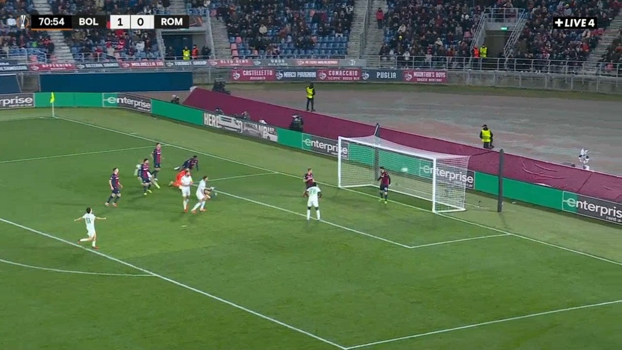 Lorenzo Pellegrini Goal | gol di Pellegrini oggi | Bologna vs Roma | UEFA Europa League 2025/26