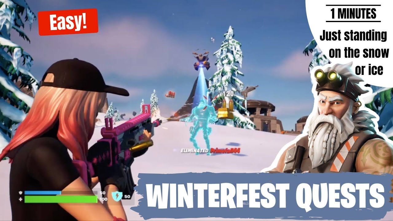 Deal damage to opponents while standing on the snow or ice - Fortnite