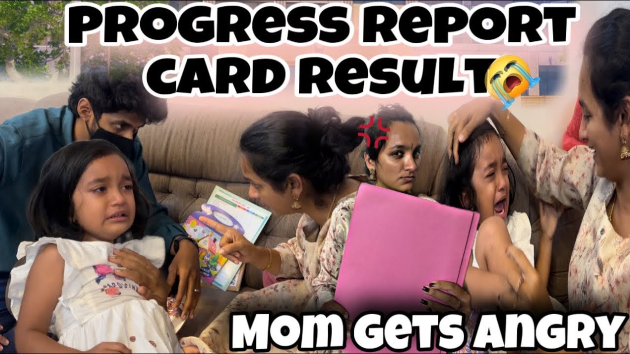 Saanu First Progress report card வந்துருச்சு😵‍💫 | mom gets angry 😡 low mark😑| prank! 