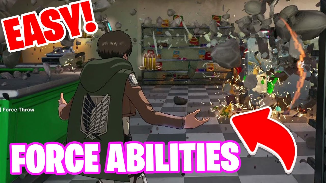 Destroy objects or structures with force abilities Fortnite