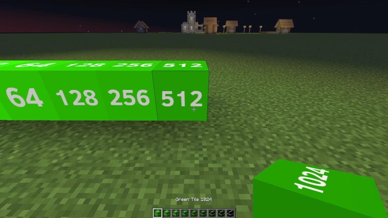 2048 All Green Theme Pack Tiles in Minecraft (Part 35)