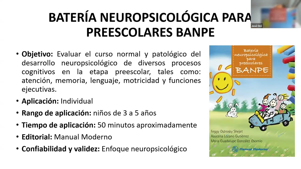 Exploración Neuropsicológica en Preescolares (BANPE)