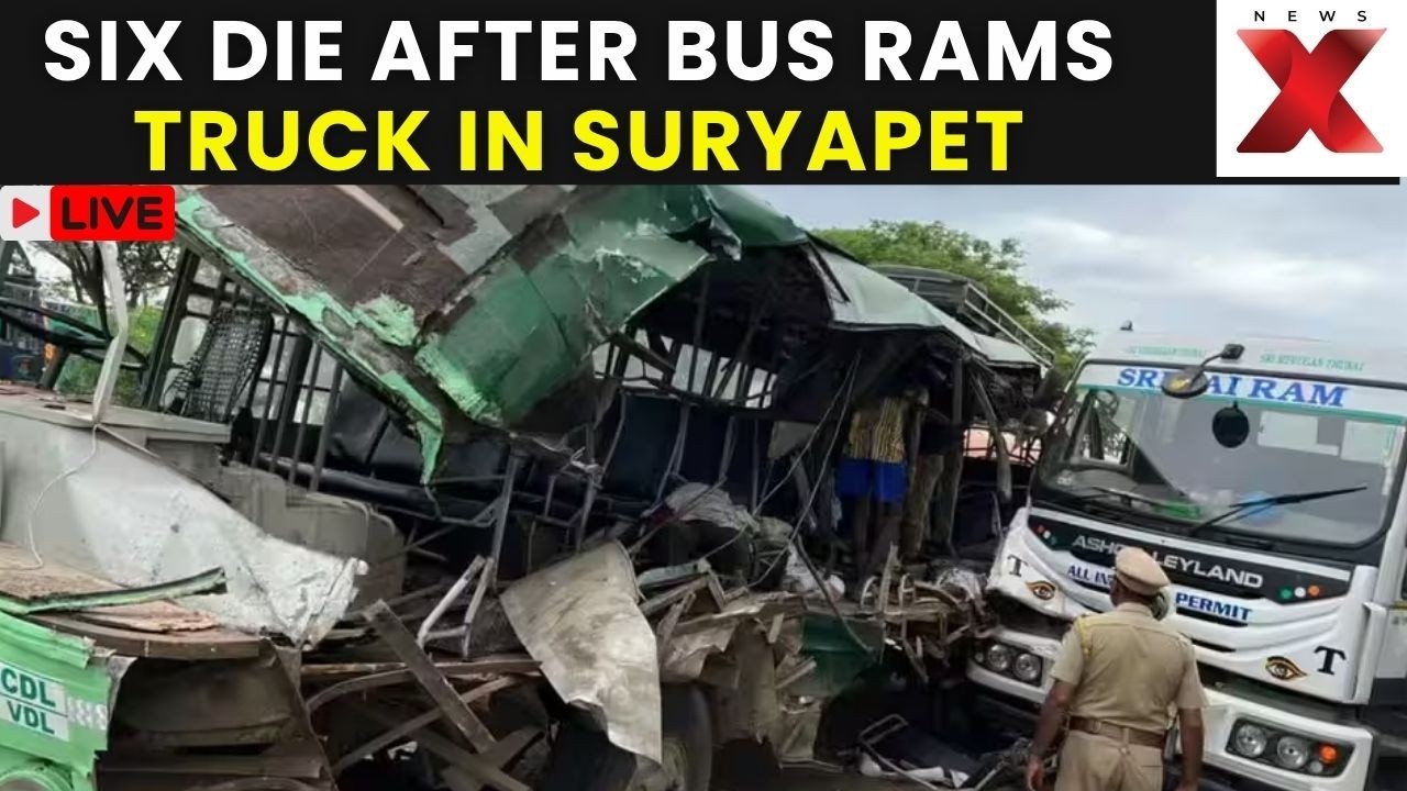 Telangana Bus Accident LIVE : 6 Dead as Hyderabad-Vijayawada Bus Rams Truck in Suryapet