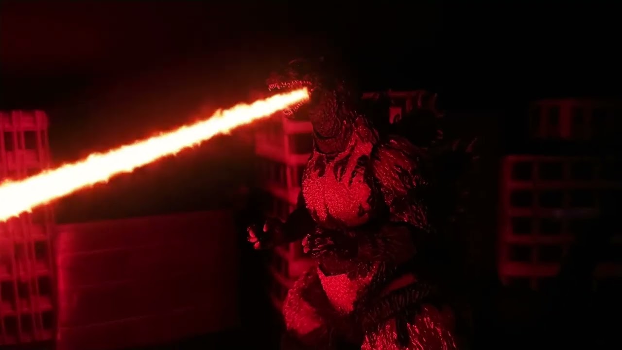 Sh Monsterarts Burning Godzilla stopmotion test