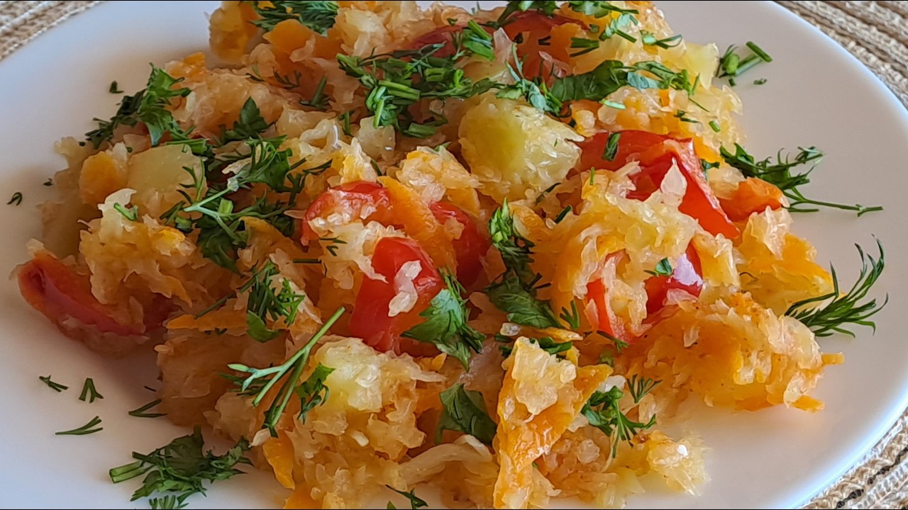 На СКОВОРОДЕ ОЧЕНЬ ВКУСНОЕ блюдо из ОВОЩЕЙ!