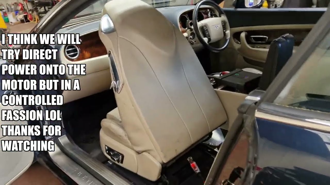 BENTLEY CONTINENTAL GT ELECTRIC SEAT STUCK JAMMED #bentley #bentleycontinentalgt #autel #automobile
