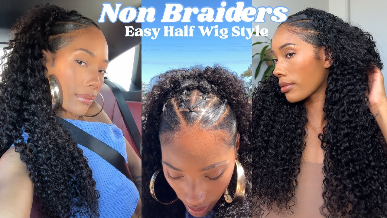 For Non Braiders | Easy Summer Style | Half Wig IseeHair