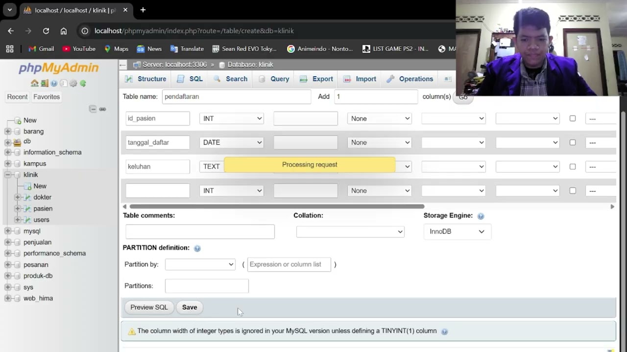 Tutorial membuat database dengan menggunakan phpmyadmin #tugaskuliah #uas