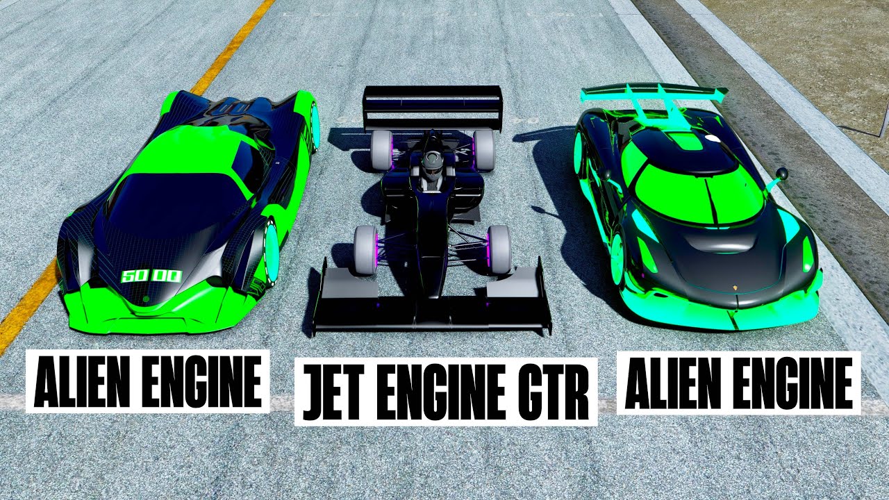 Koenigsegg Jesko Alien Engine vs Formula JET Engine GTR vs Devel Sixteen GTR at Special Stage RouteX