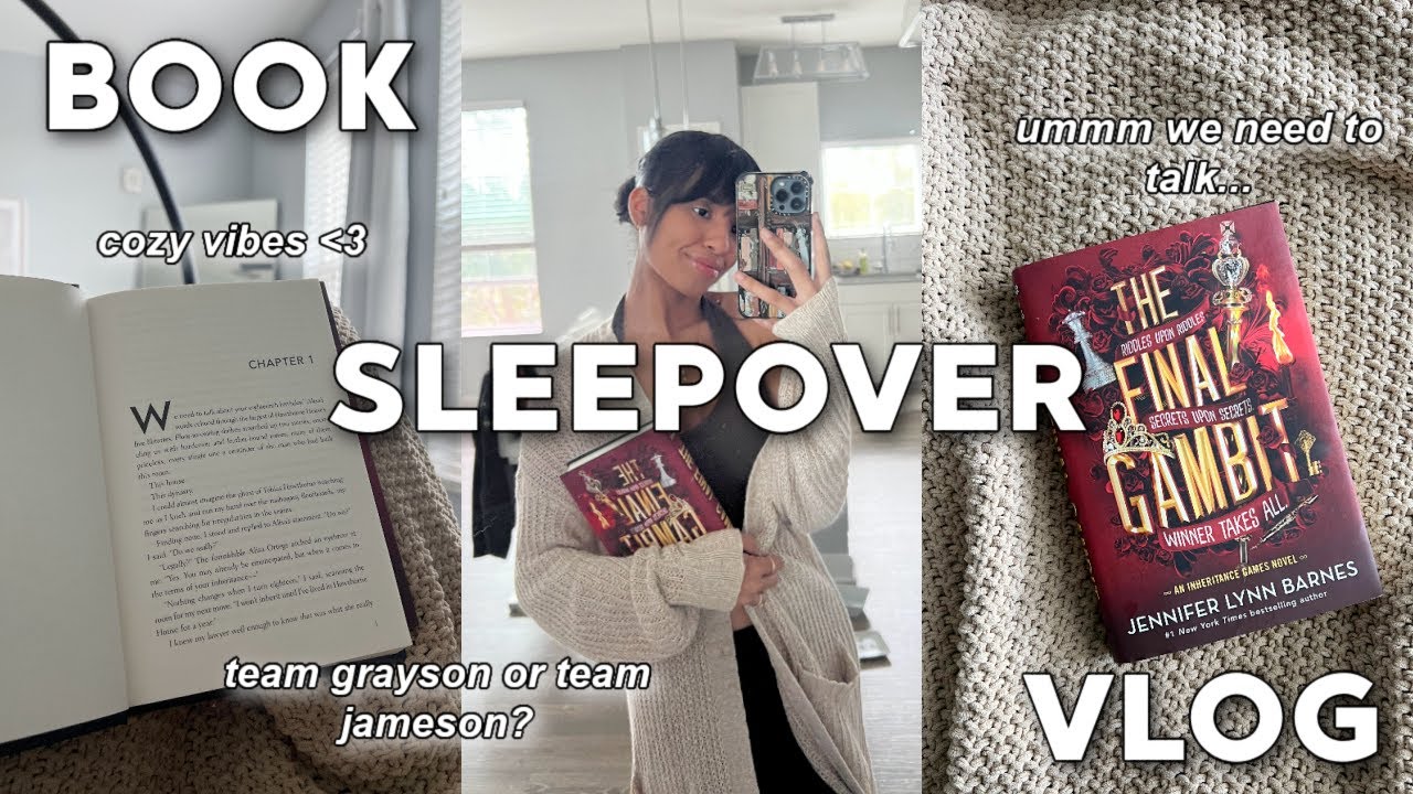 Have A Book Sleepover With Me 🕯️ *reading the final gambit* ~a reading vlog~ THE INHERITANCE GAMES