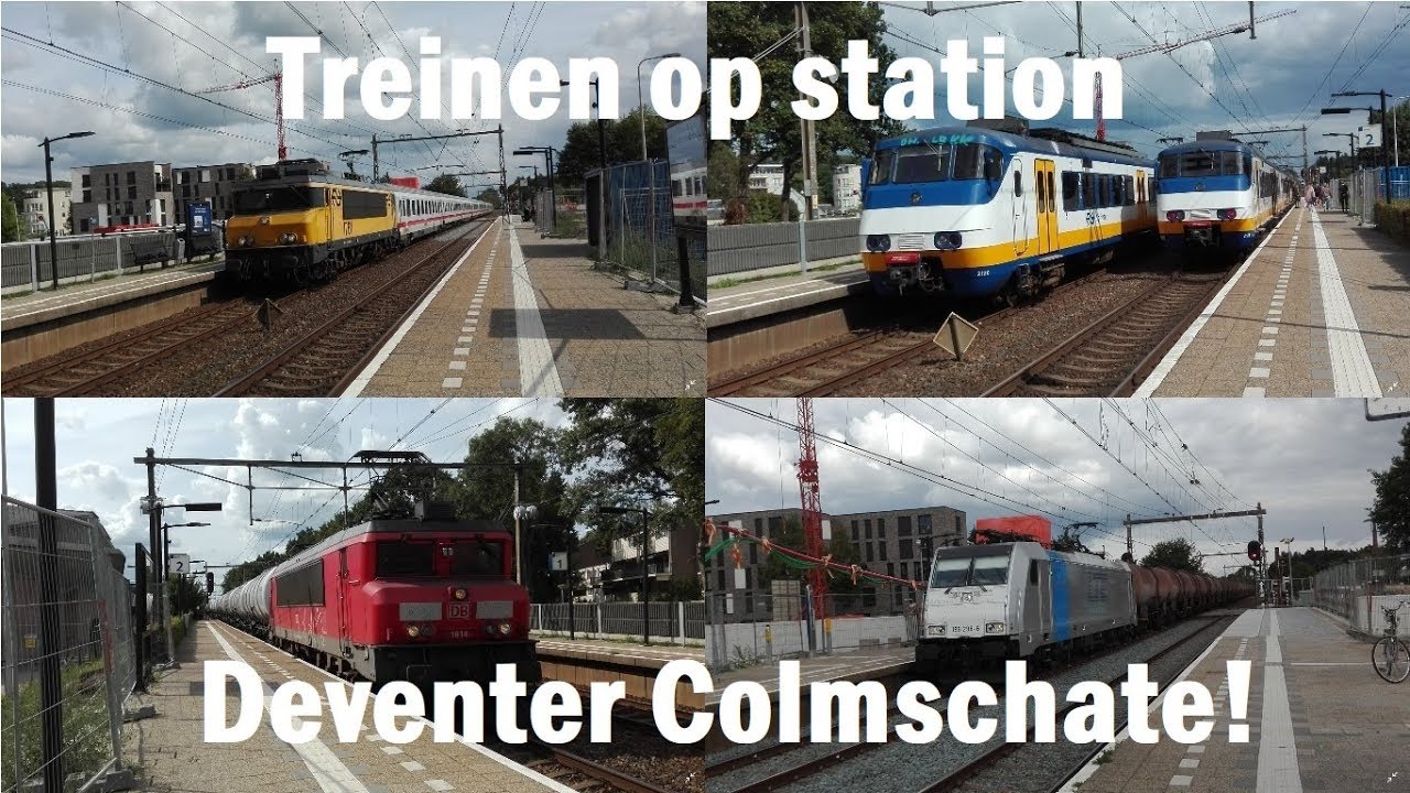 Treinen op station Deventer Colmschate!