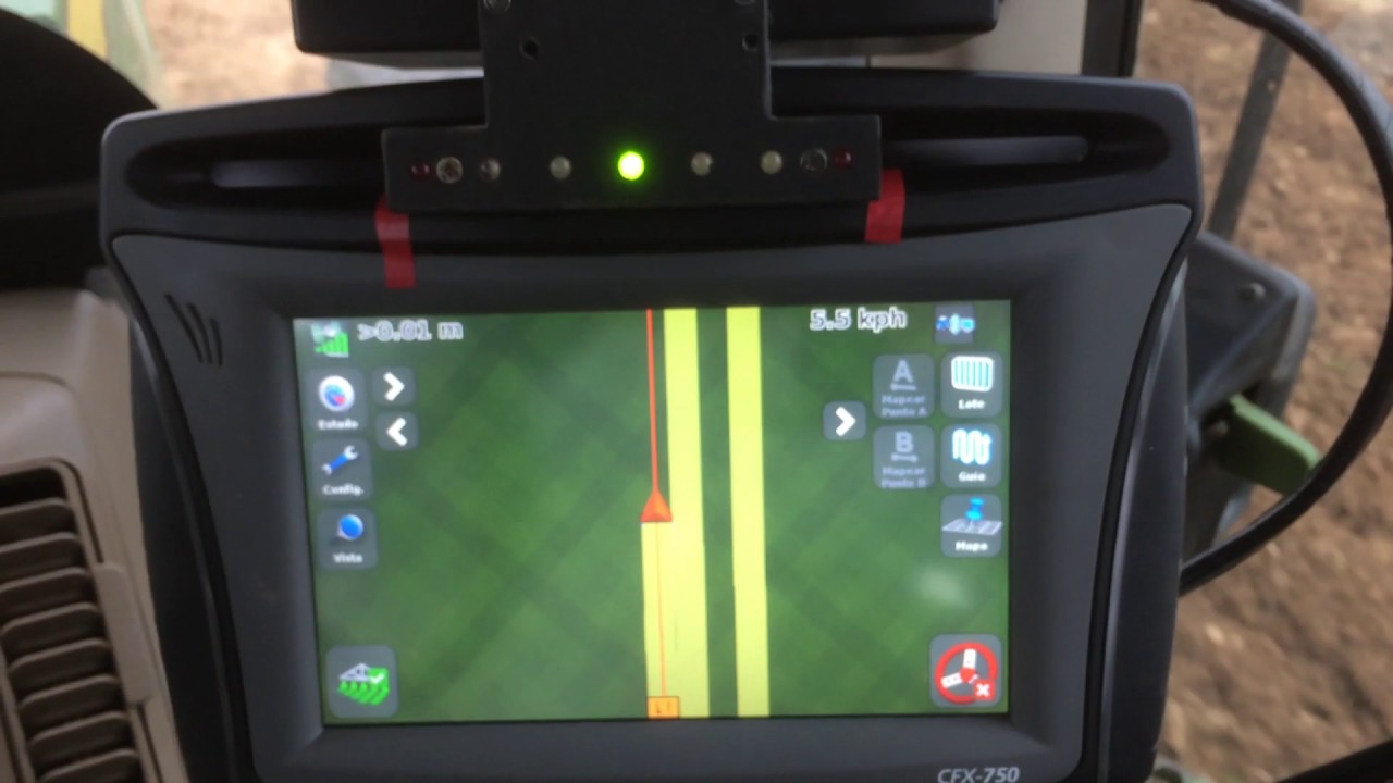 GPS trimble 750 con auto guiado artesanal
