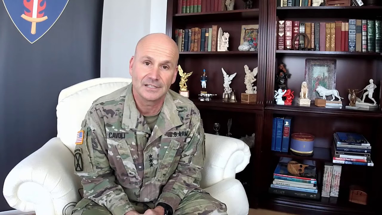US Army Europe Lt.Gen. Cavoli over Corona