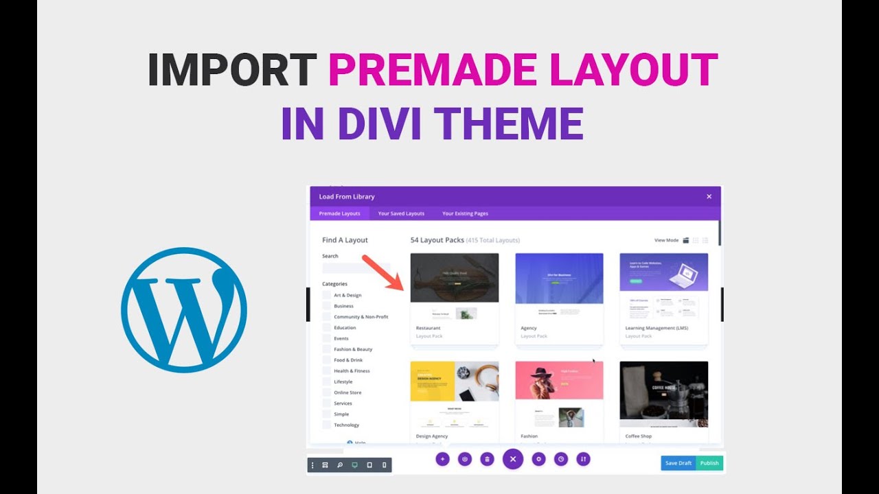 How to Import Premade Layouts | Demo in Divi Theme