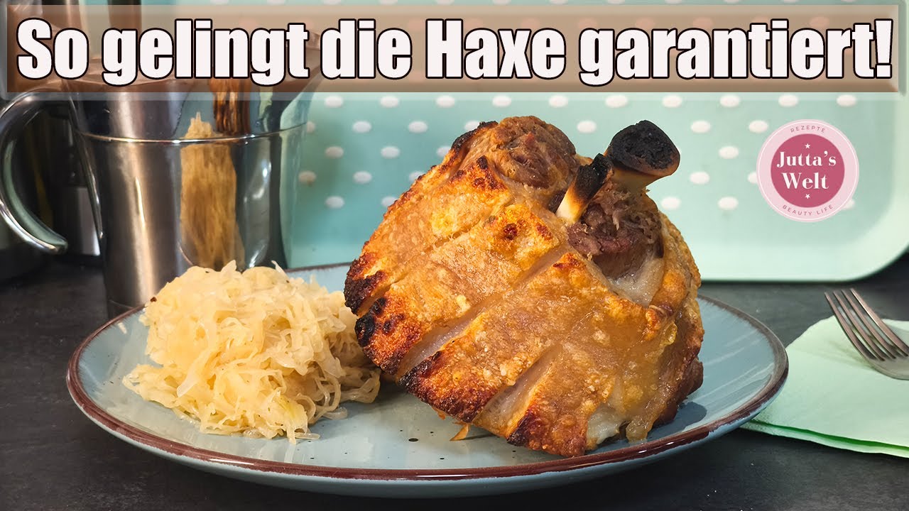 Schweinshaxe Rezept | Knusprig mit Sauerkraut wie im Wirtshaus 🐖