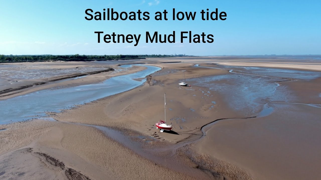 Cleethorpes: Sail boats at low tide on the Humber Estuary