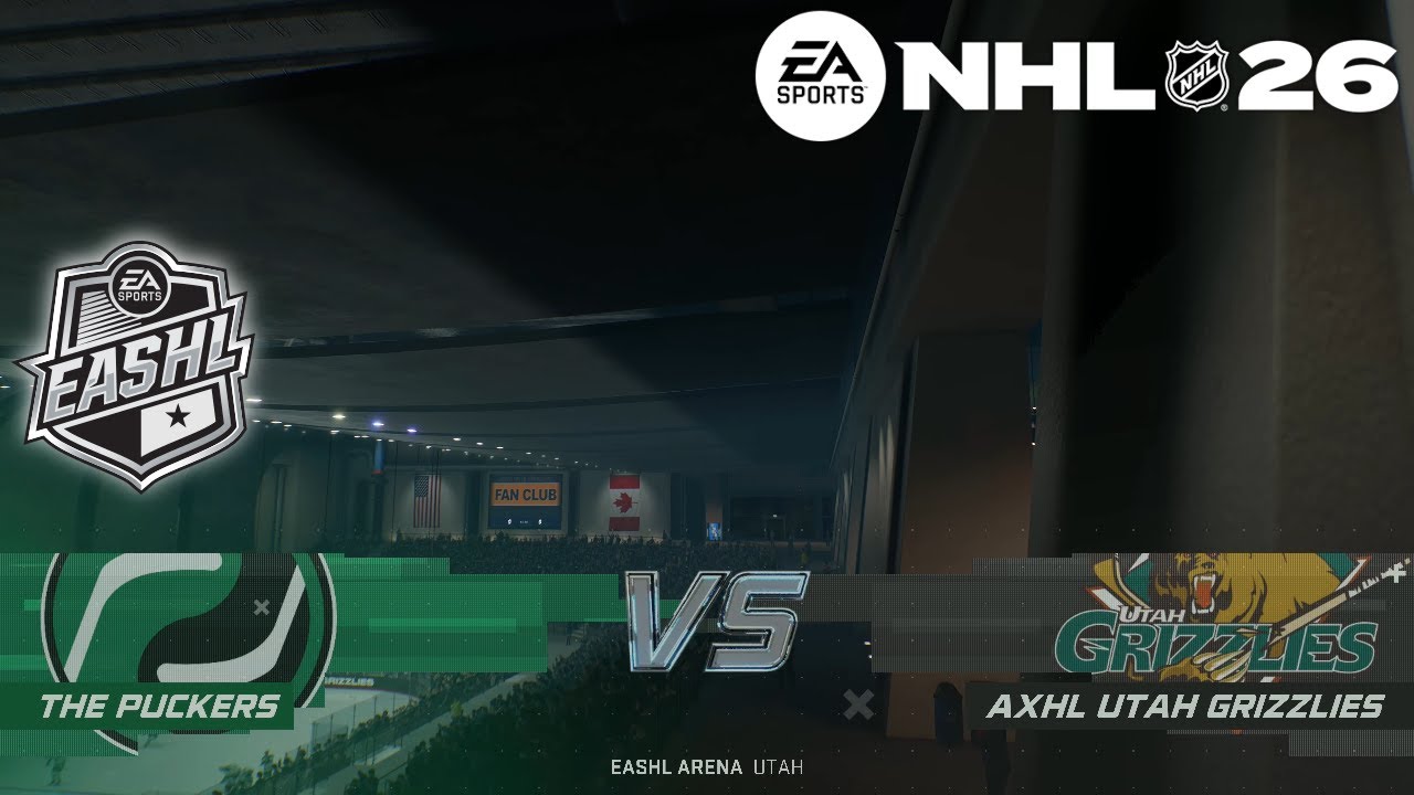 The Puckers vs. AXHL Utah Grizzlies - NHL 26 EASHL 3v3 Season Play 1-24-26 (4K)