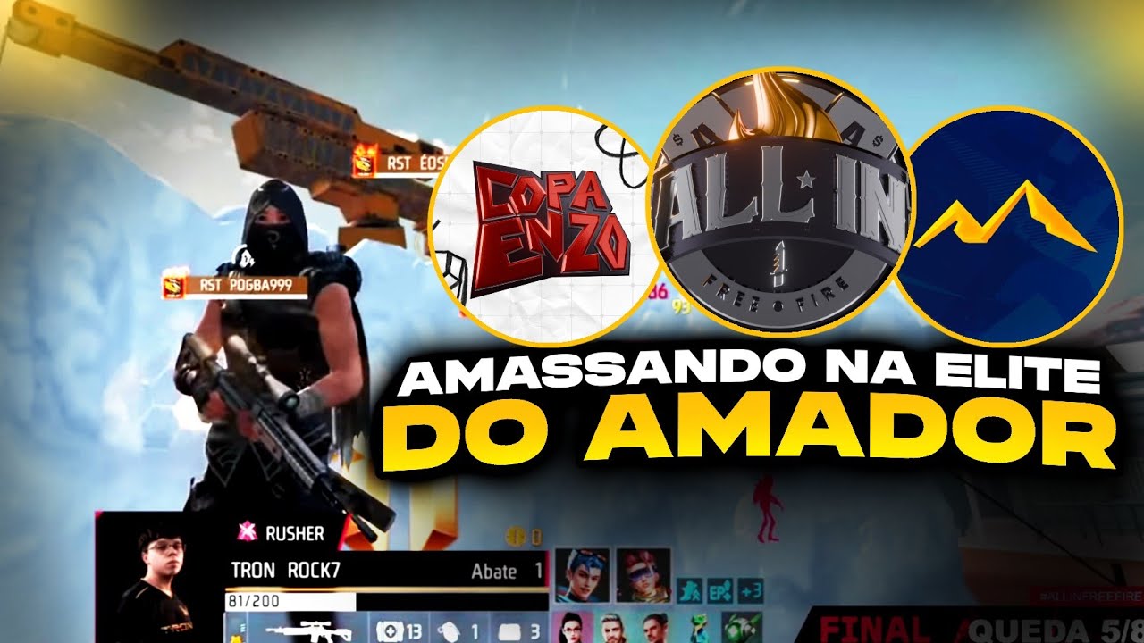 AMASSANDO NOS AMADORES COM MEU TIME! 💛⚡️ HIGHLIGHTS EM CAMPEONATOS FREE FIRE A54