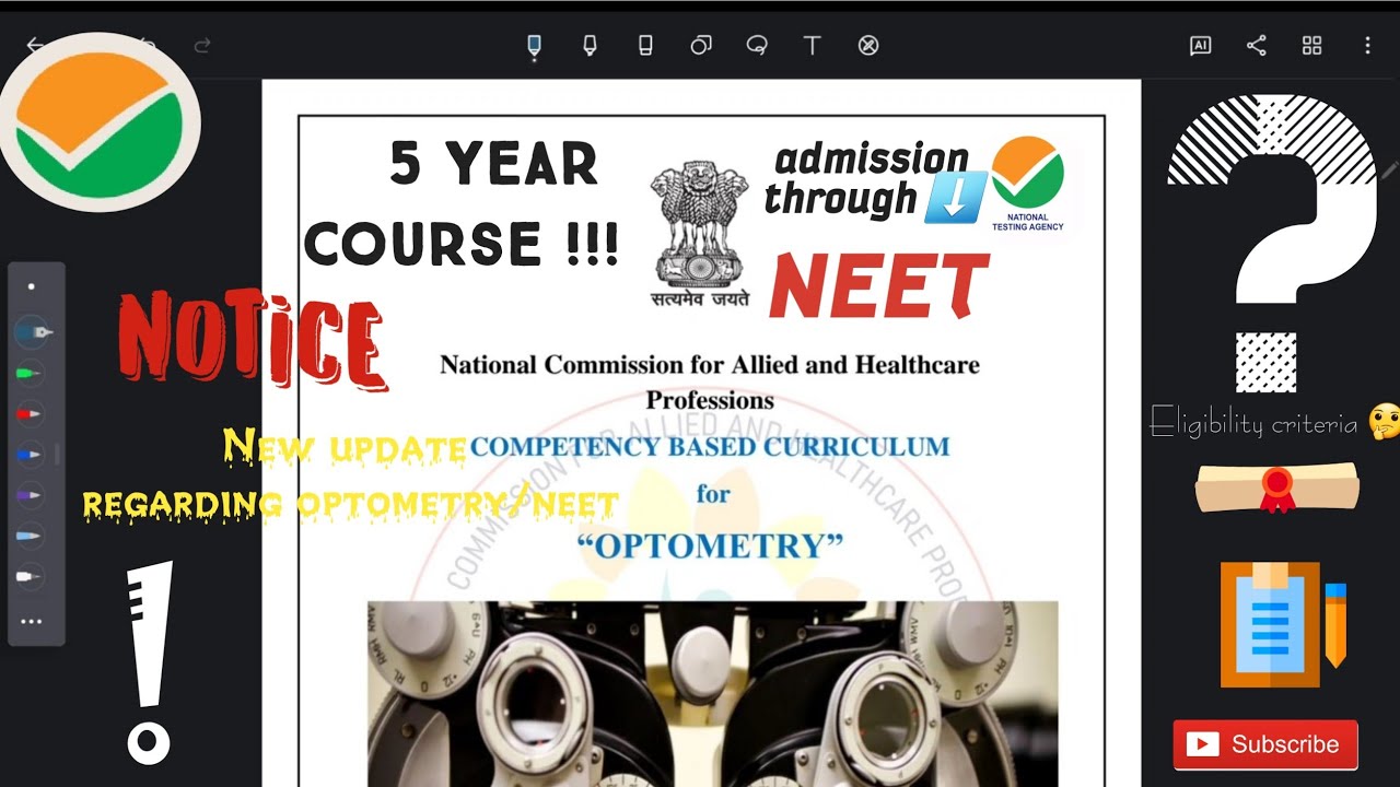 NCAHP BIG UPDATE🔥 | NCAHP official Notice | Optometry latest update 🧐🫡 #optometry #neet #notice