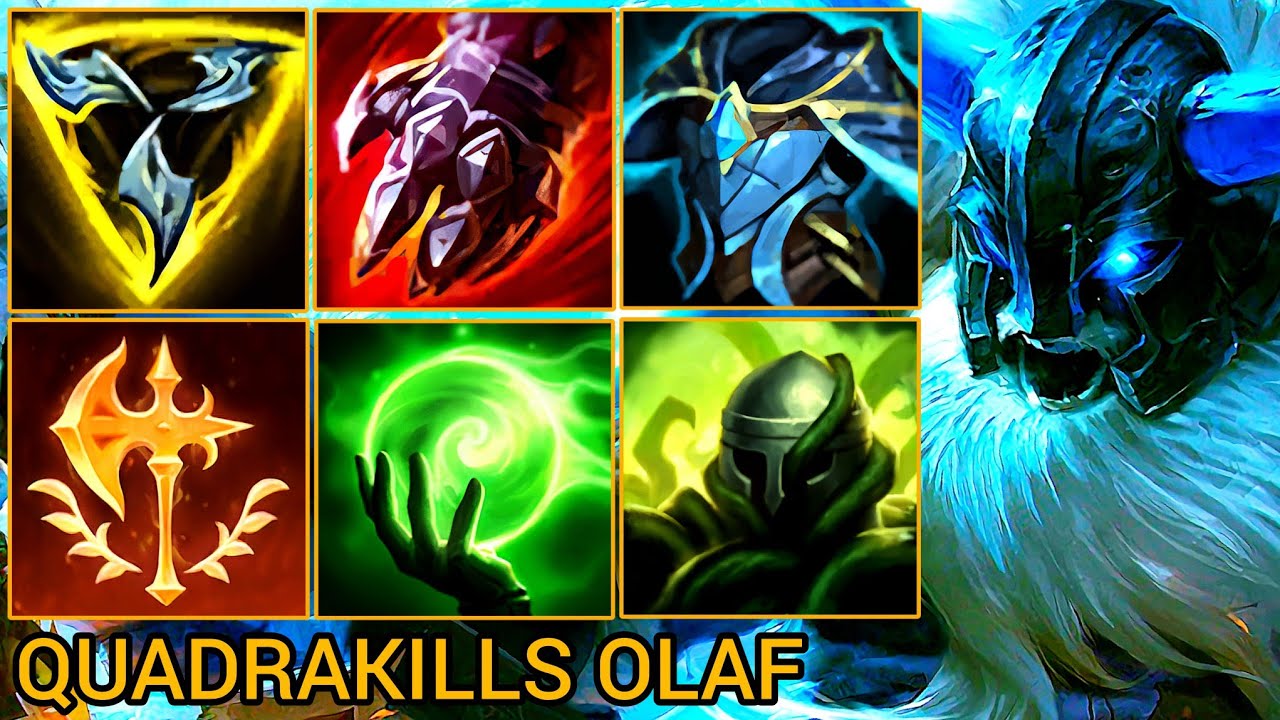 Uncontrollable Olaf, Crazy Battle Crazy Quadrakills - China Wild Rift Highlights By Tiarty