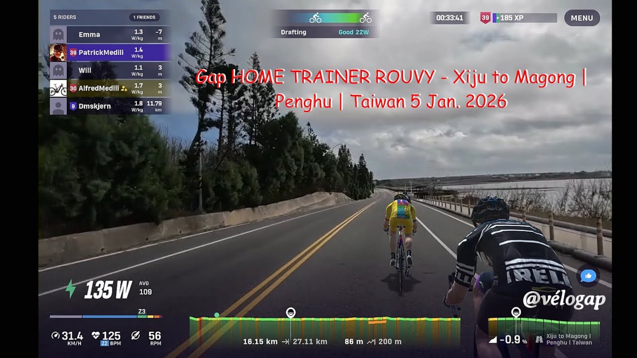 Gap HOME TRAINER ROUVY - Xiju to Magong | Penghu | Taiwan 5 Jan. 2026 