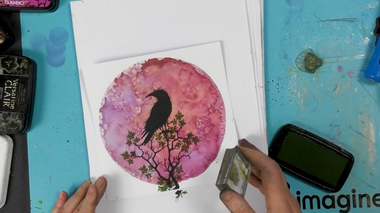 Crowned Crow - A Lavinia Stamps Tutorial