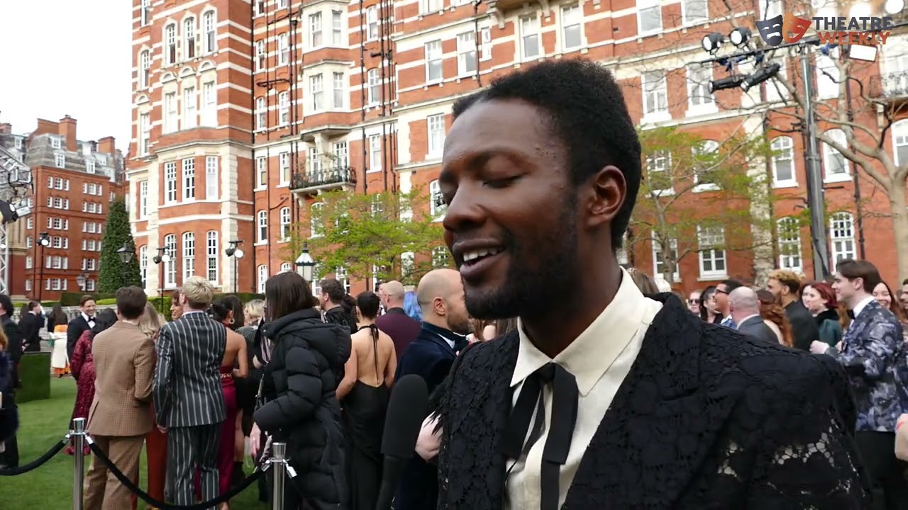 Michael Longhurst and Omari Douglas on Constellations on The Olivier Awards 2022 Green Carpet