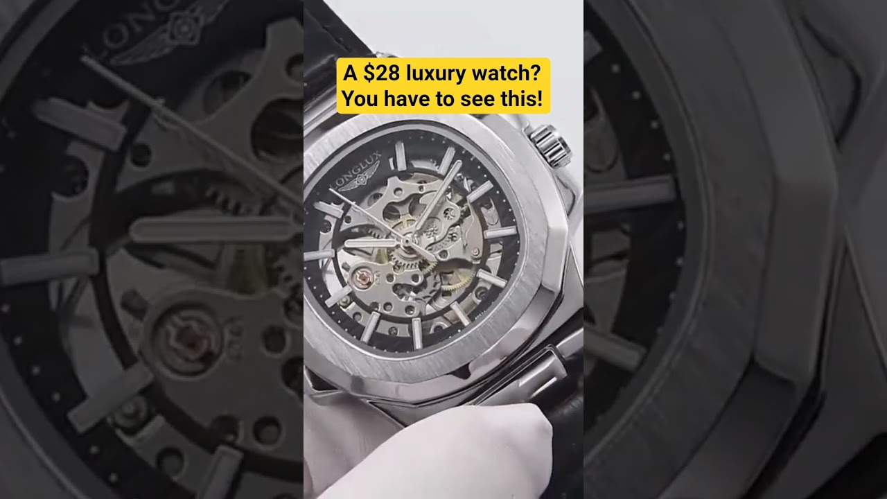 LONGLUX Automatic Mechanical Watch Review| Luxury Skeleton Watch Under $30 | Best Budget Men’s Watch