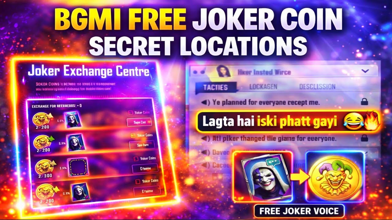 😍BGMI FREE FUNNY JOKER VOICE PACK | HOW TO GET FREE JOKER COIN UNLIMITED IN BGMI | CSK EVENT