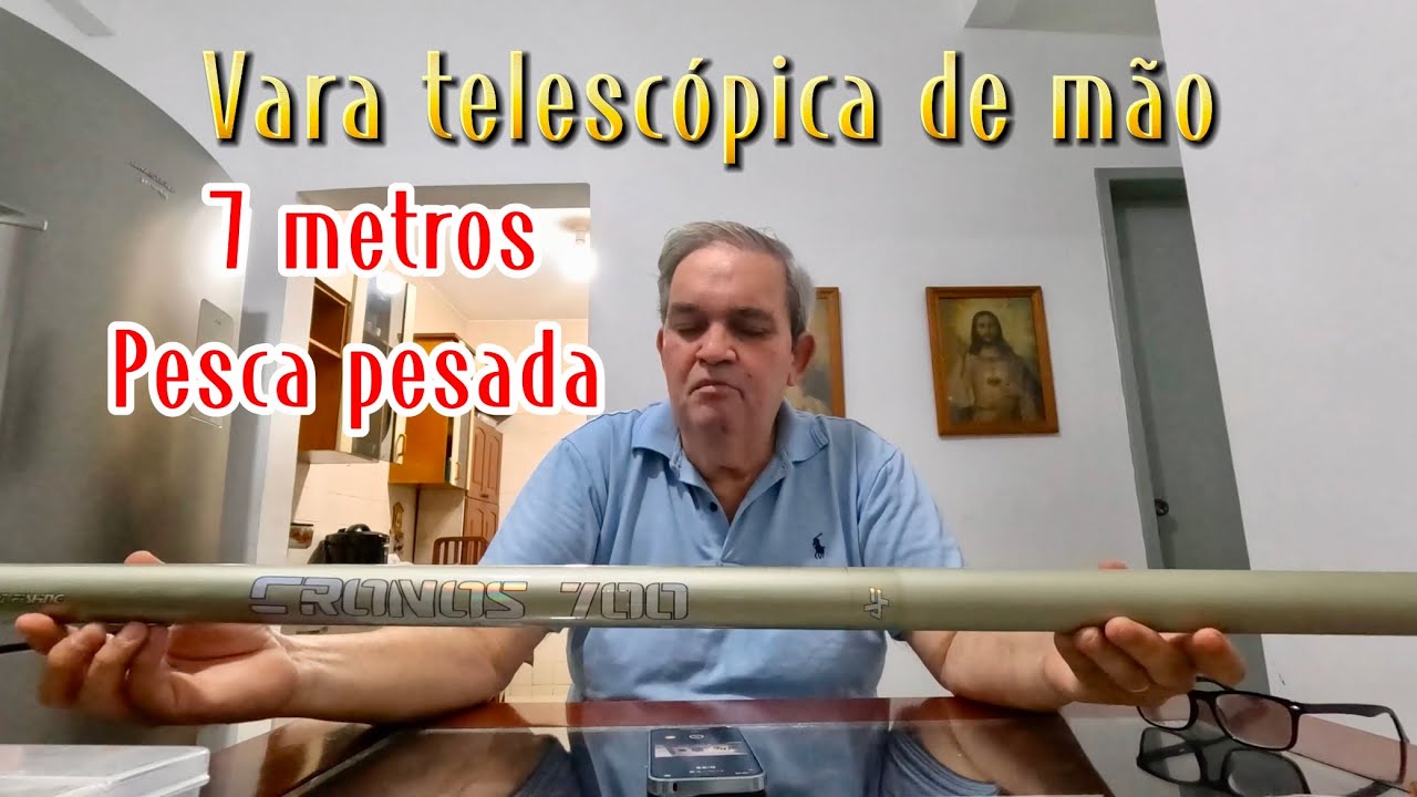Aumentando a potência de vara telescópica para pesca pesada! Customização de uma vara de 7 metros.