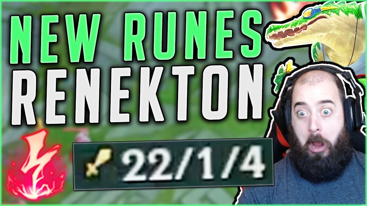 NEW RUNES ON RENEKTON MAKE HIM SO BROKEN! NEW SEASON 8 RENEKTON GAMEPLAY! - League of Legends