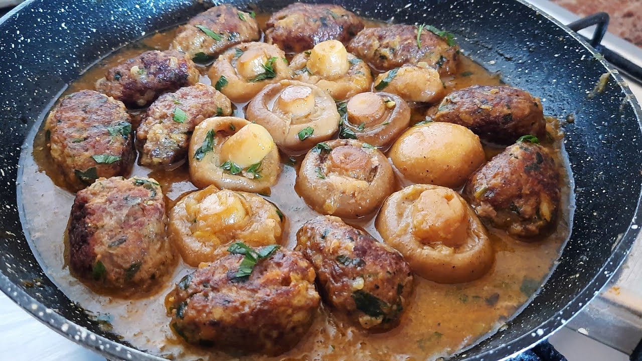 وصفات رمضان 🌙 بفاميل 200دج كفتة درت طاجين  الشومبينيو هبلت بيه ضيوفي  🌙 بنينة بزاف