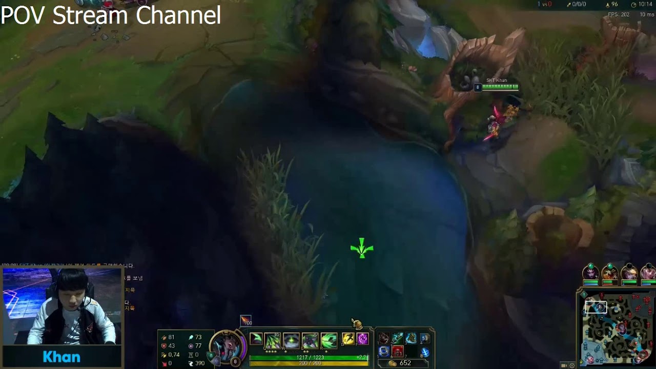 M&agrave;n h&igrave;nh m&aacute;y Khan trận Chung kết LCK H&egrave; 2019 - SKT T1 vs Griffin - Pov stream channel Lol