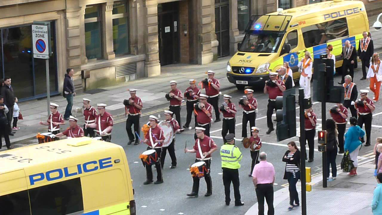 The Orange Lodge Parade in Liverpool City Centre