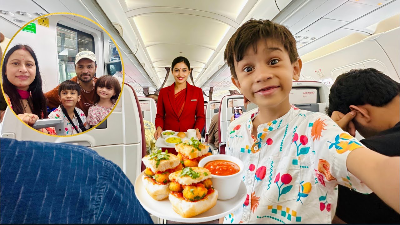 Air India Flight Mein Vada Pav 😍 Mumbai To Delhi Traveling