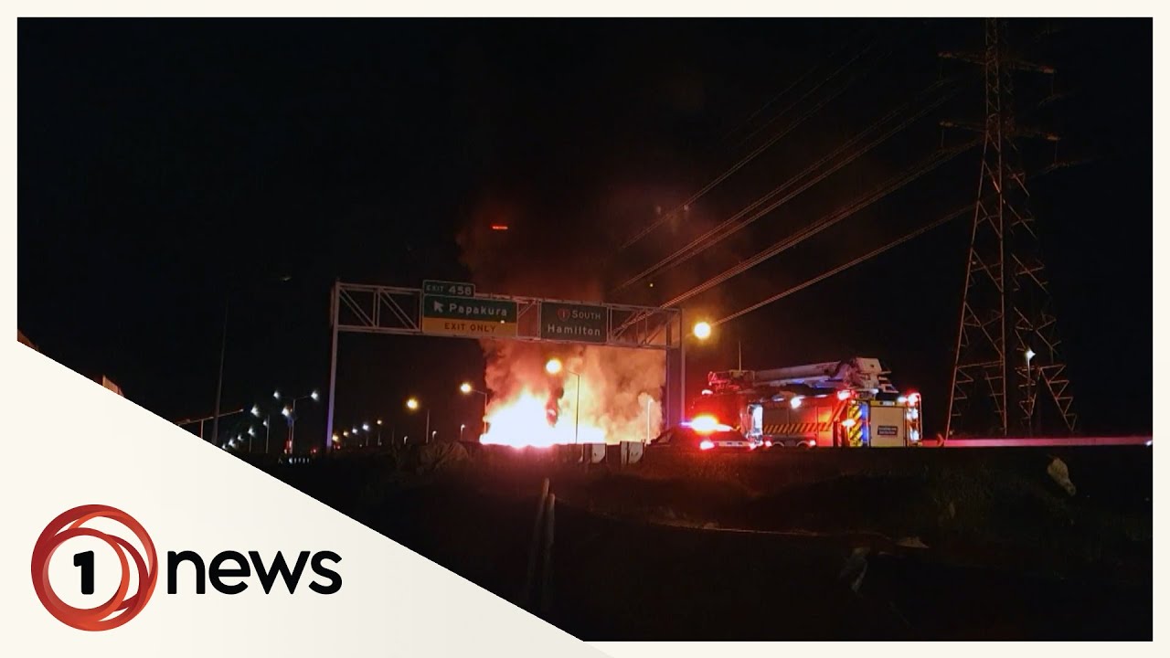 Investigation after chemical truck explodes on Auckland motorway