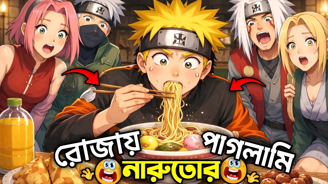 Naruto’s Crazy Moment in Ramadan! 😂 | Naruto Bangla Funny Dubbing | Mr Anime Kun 