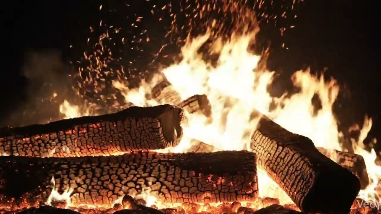 Fire Burning Ambience 🔥 | 1 Hour Relaxing Fireplace Video