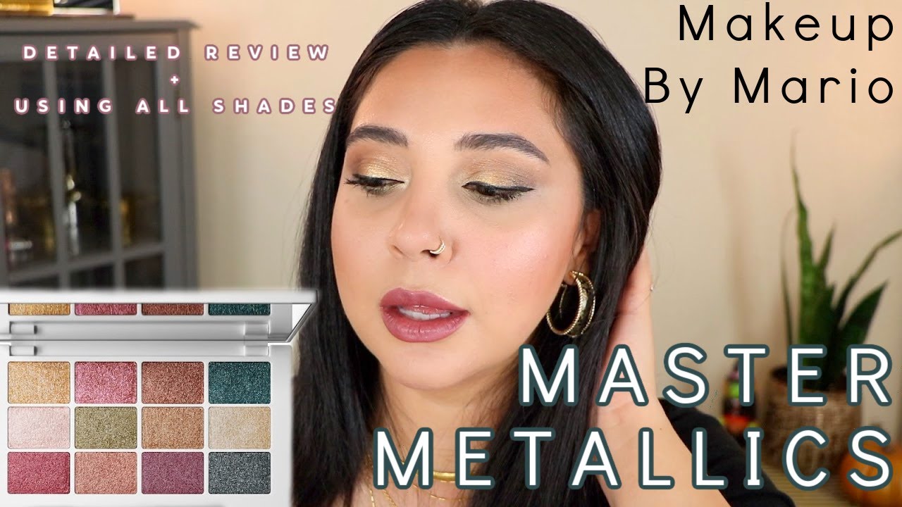 Makeup By Mario Master Metallics Eyeshadow Palette | Detailed Review &  Playing w/ all 12 Shades