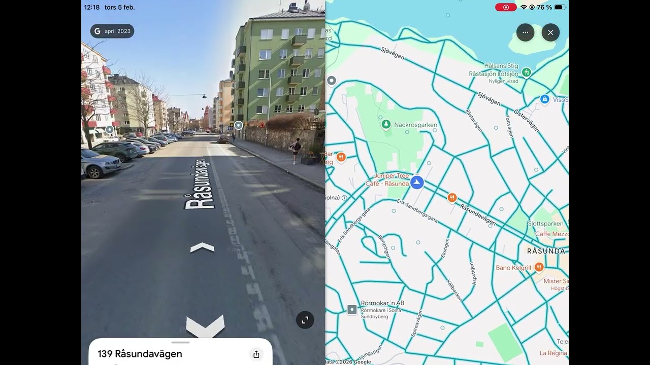 Google Street View - Visiting All Streets in Solna Stad (Part 11)