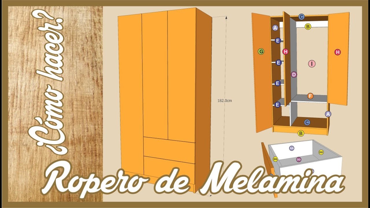COMO HACER ROPERO DE MELAMINA