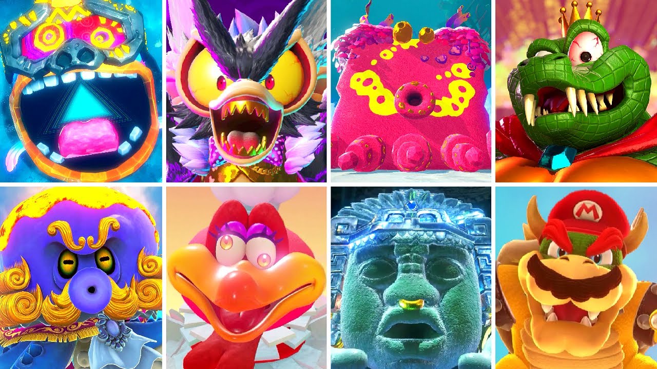 Super Mario Odyssey vs Donkey Kong Bananza - All Bosses Comparison