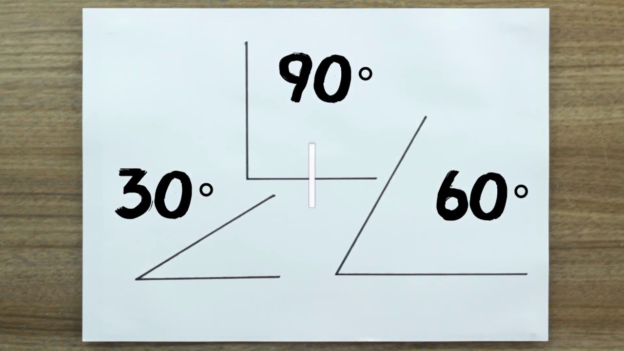 16b DG - Construção de ângulos com o esquadro escaleno (30°, 60° e 90°).