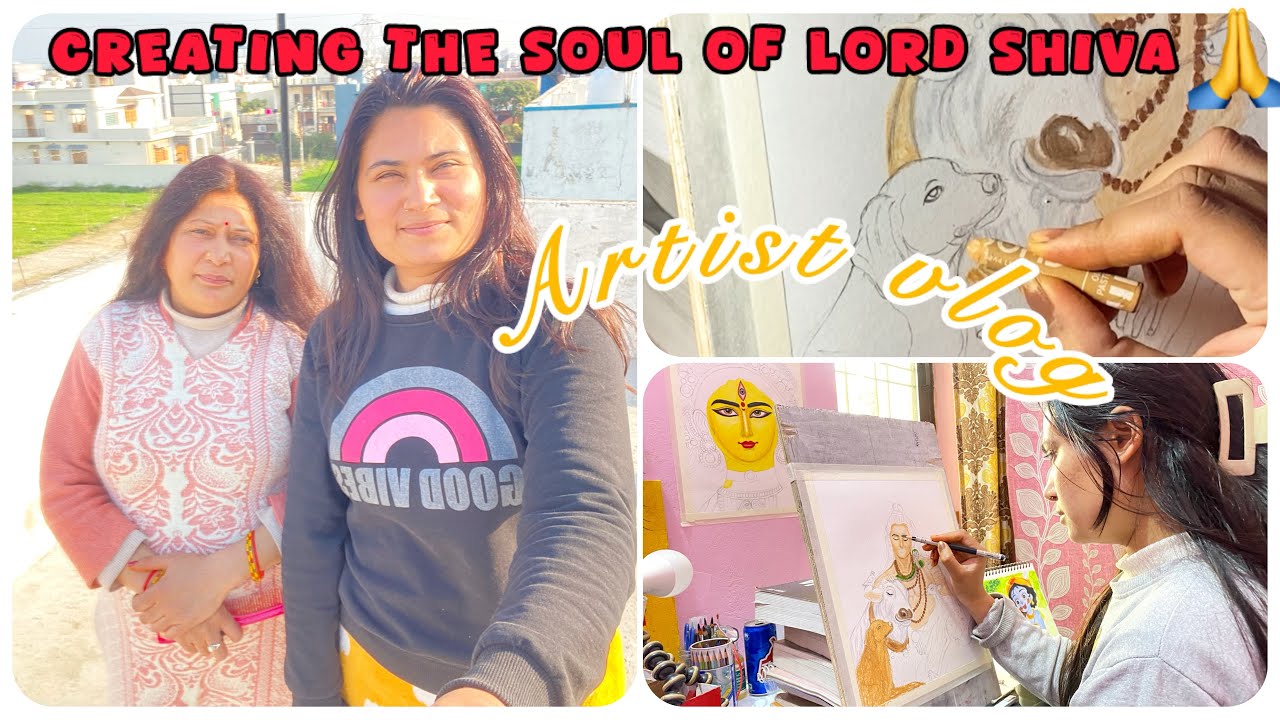 Creating The Soul of Lord Shiv :Pashupatinath 🙏Yek Aur Din Artist Vlog 😍@DikshaDailyVlogs 