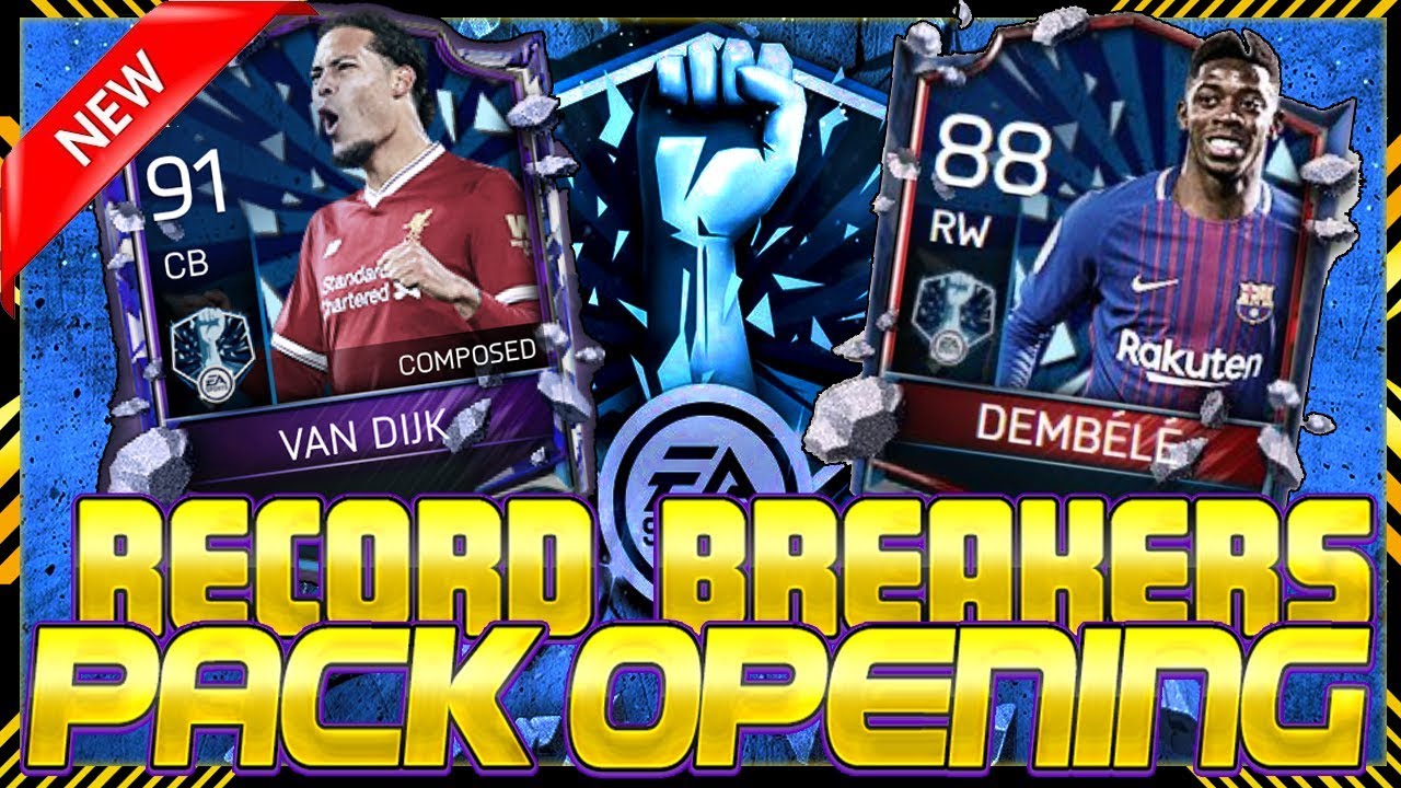 NEW RECORD BREAKERS!! RB 91 VAN DIJK 89 HAMSIK PACK OPENING!! FIFA MOBILE 18 RECORD BREAKERS #2
