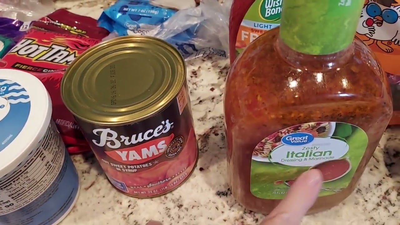 Еженедельные покупки продуктов на 115 долларов: Walmart, Frys, Dollar Tree.